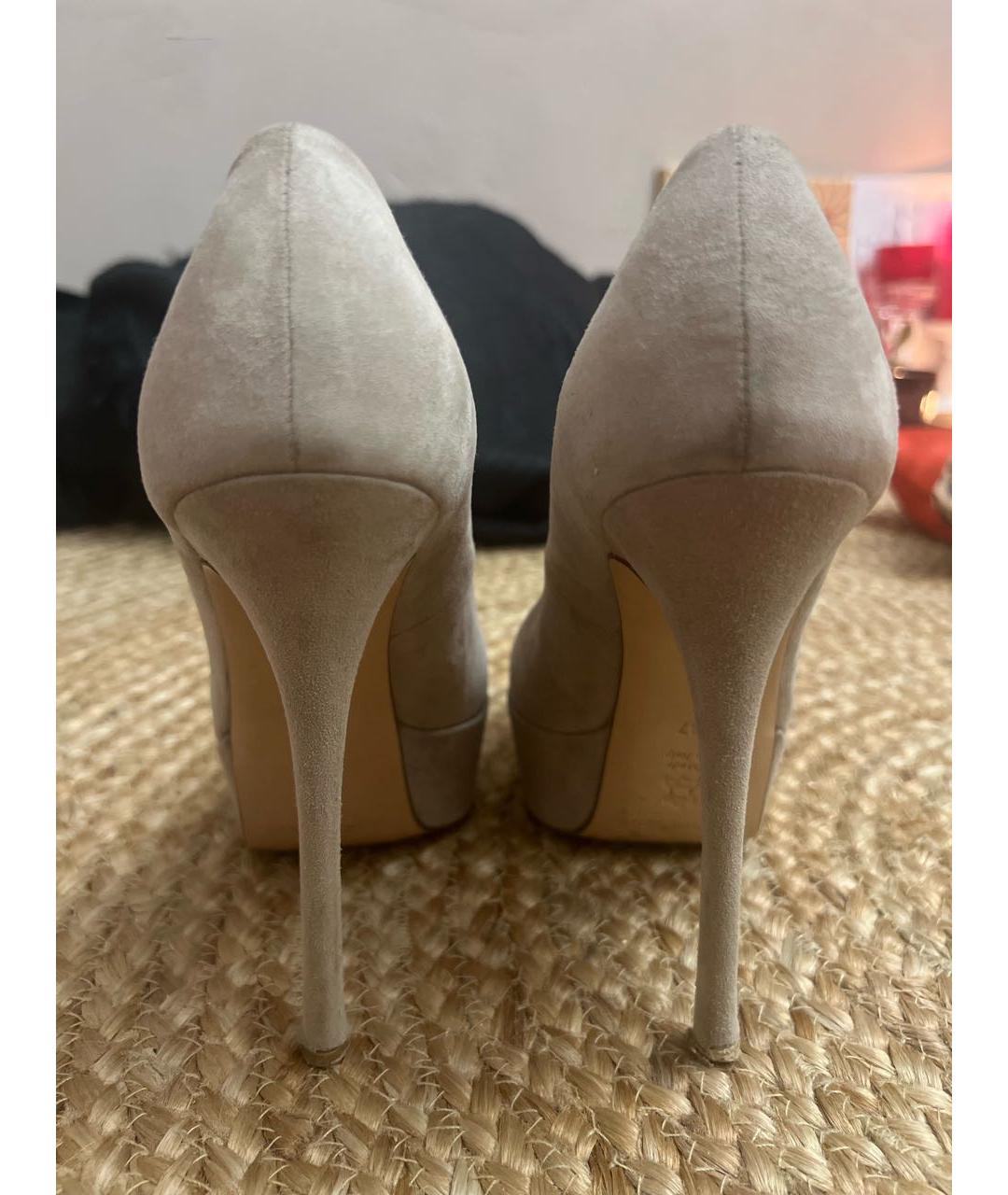 GIAN MARCO LORENZI Бежевые замшевые туфли, фото 4