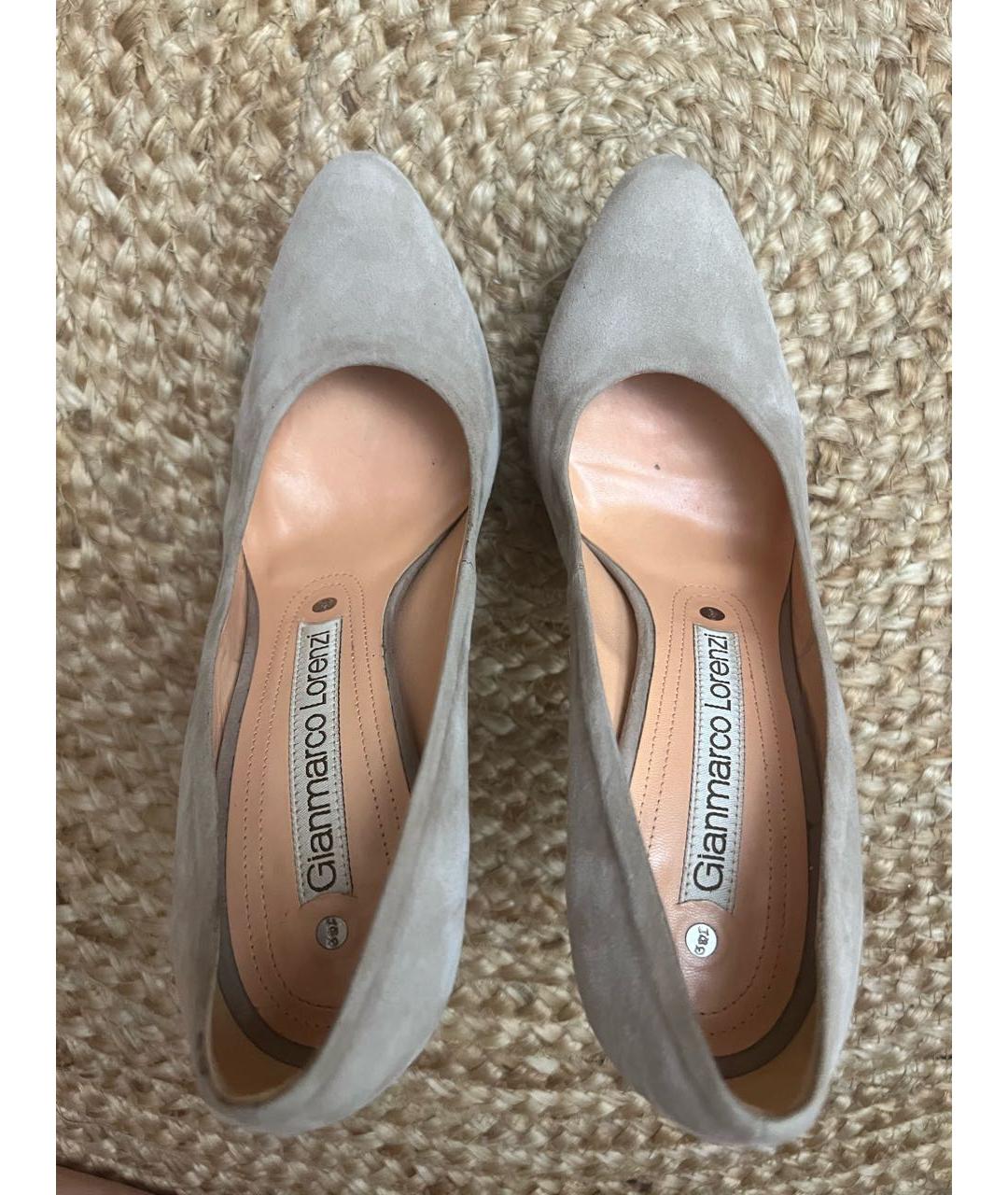 GIAN MARCO LORENZI Бежевые замшевые туфли, фото 3