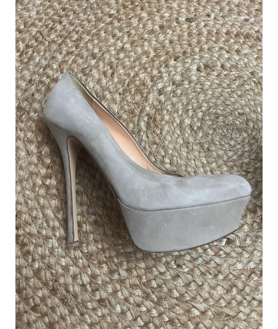 GIAN MARCO LORENZI Бежевые замшевые туфли, фото 7