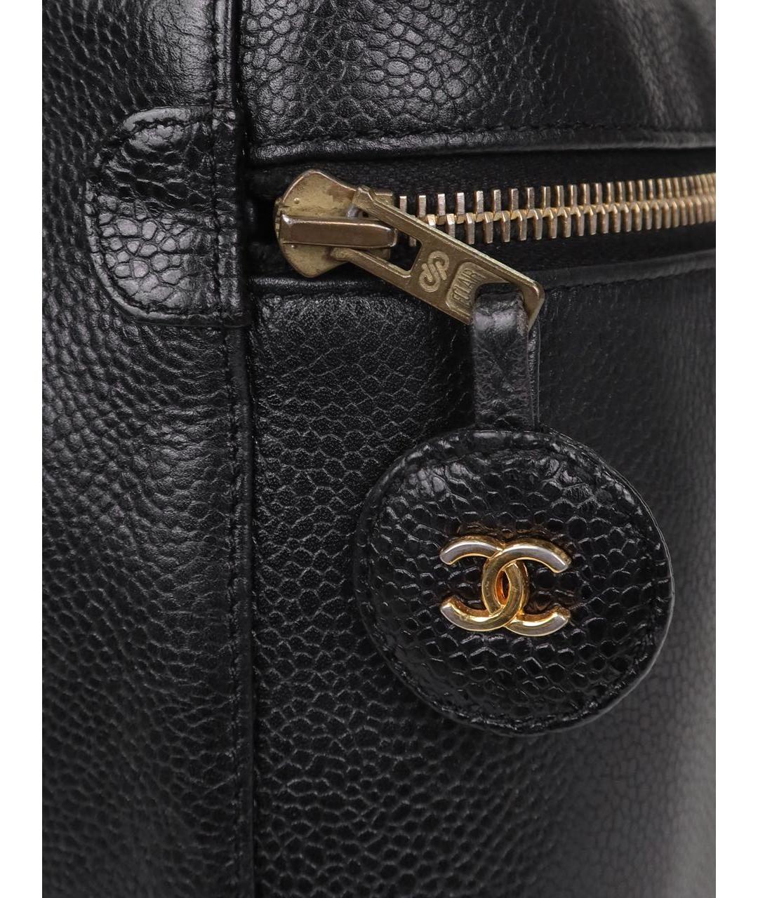 CHANEL Черная кожаная сумка через плечо, фото 6