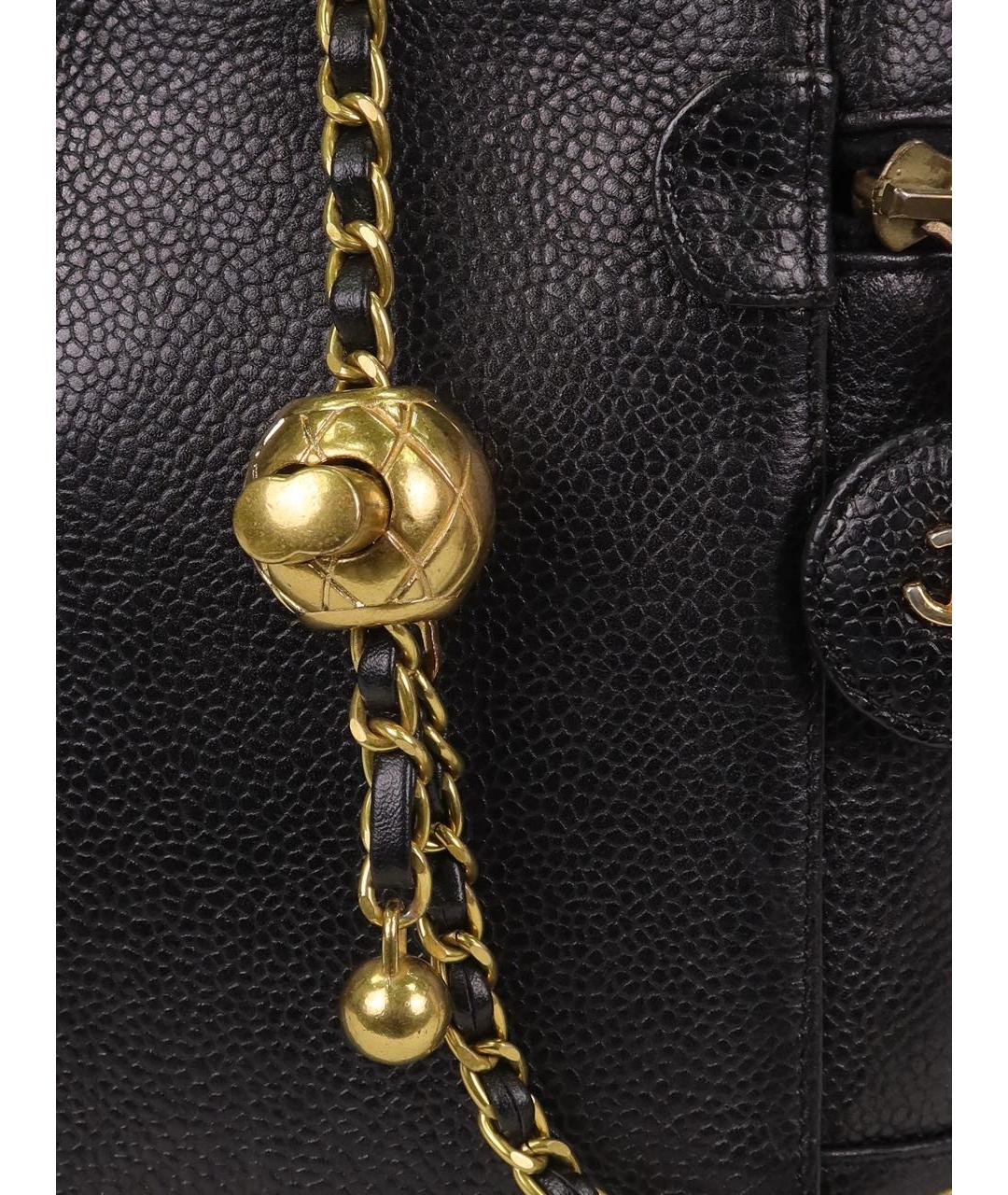 CHANEL Черная кожаная сумка через плечо, фото 5