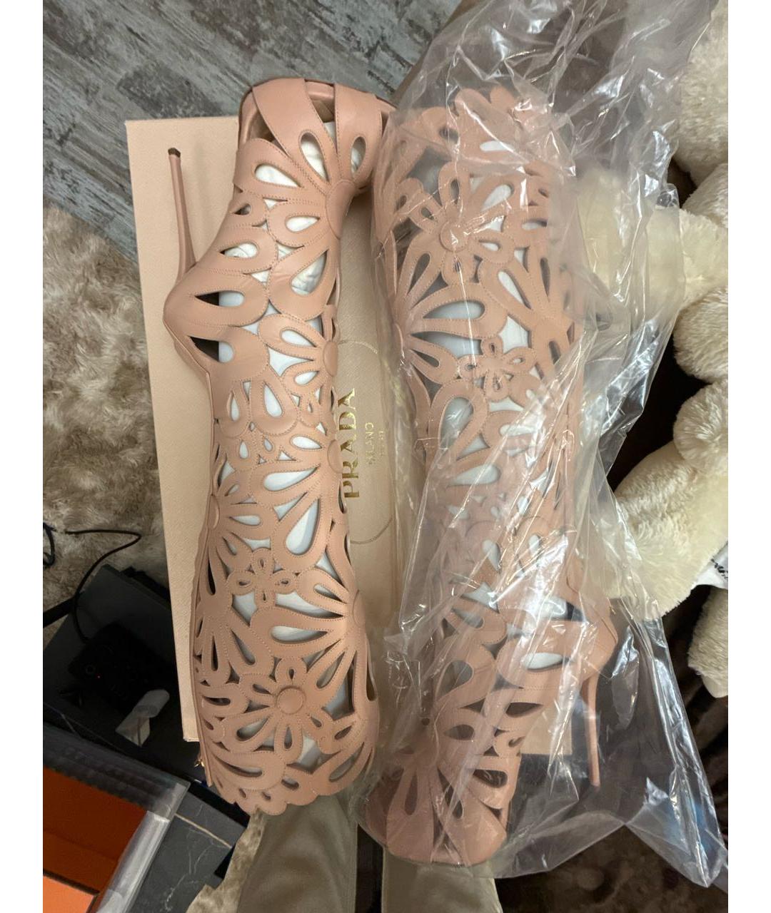 GIUSEPPE ZANOTTI DESIGN Коралловые кожаные босоножки, фото 2