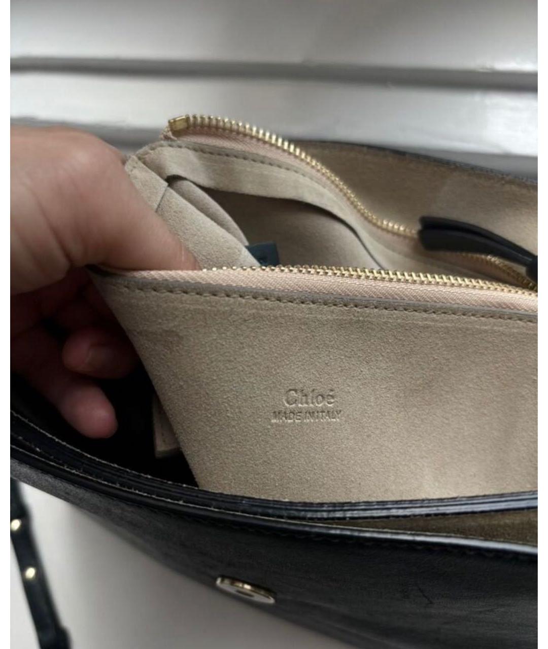 CHLOE Зеленая замшевая сумка через плечо, фото 4