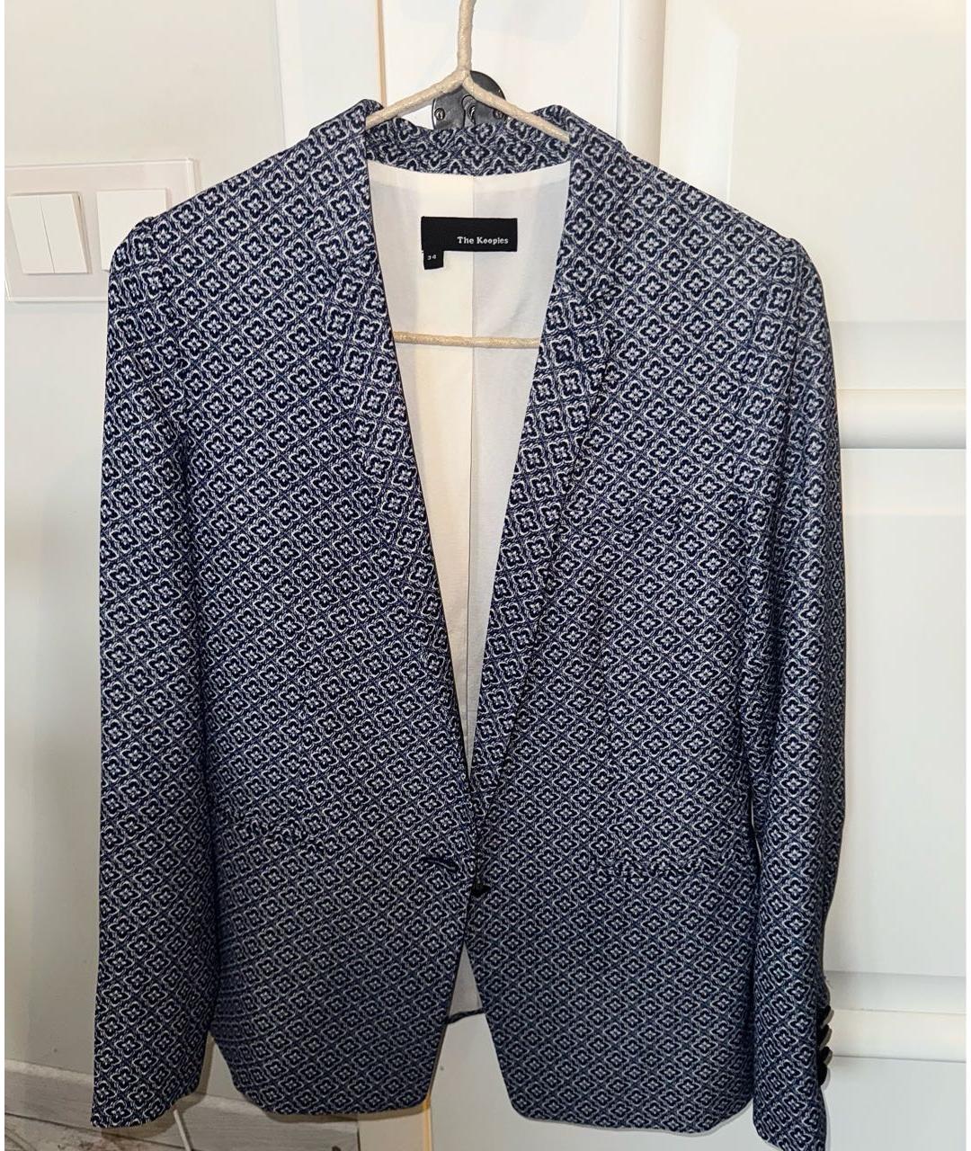 THE KOOPLES Синий полиэстеровый жакет/пиджак, фото 8