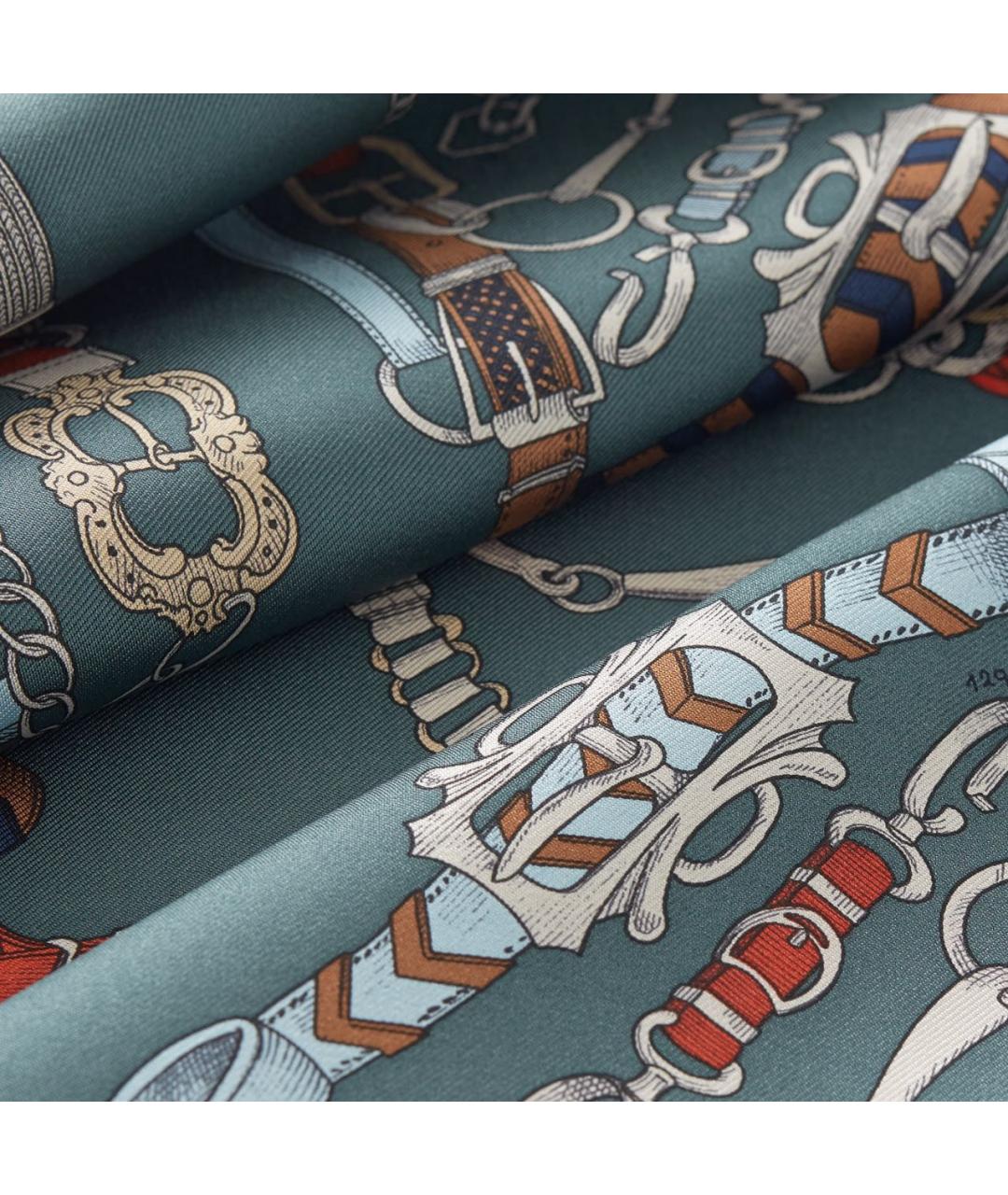 HERMES Мульти шелковый платок, фото 3