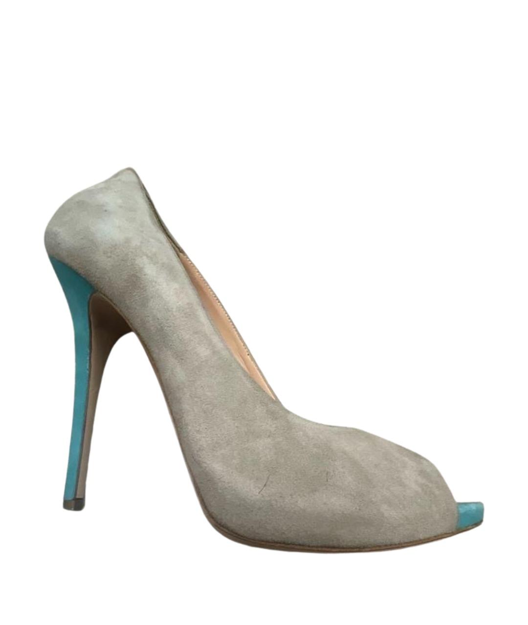 GIAN MARCO LORENZI Бежевые замшевые туфли, фото 1