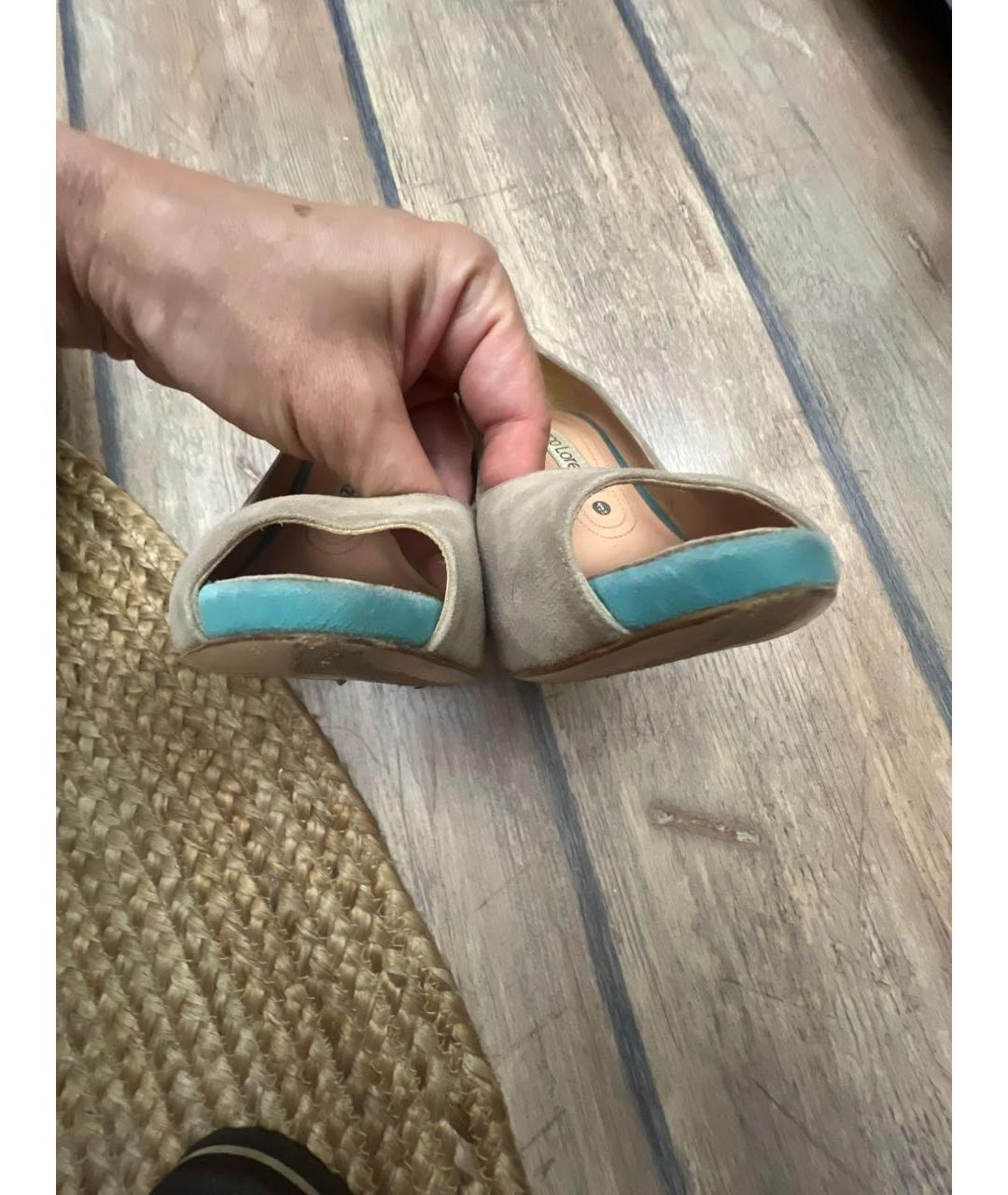 GIAN MARCO LORENZI Бежевые замшевые туфли, фото 6