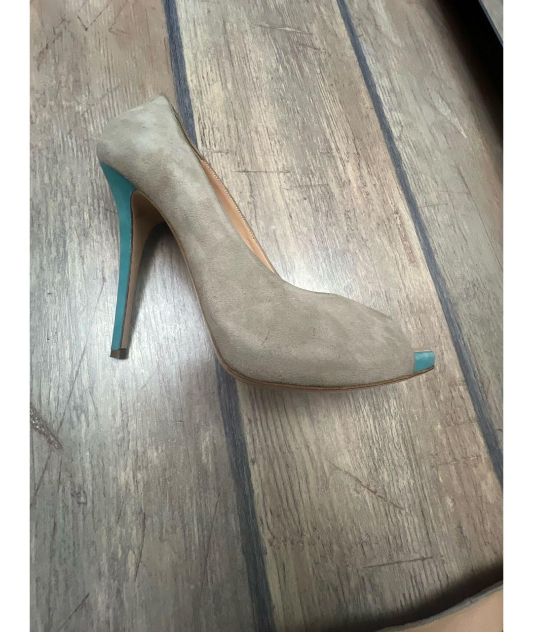 GIAN MARCO LORENZI Бежевые замшевые туфли, фото 7