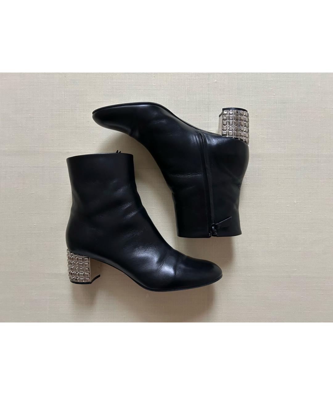 CASADEI Черные кожаные ботильоны, фото 2