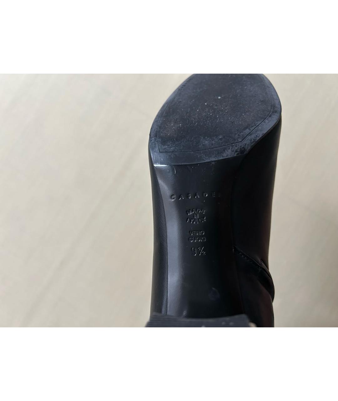 CASADEI Черные кожаные ботильоны, фото 5