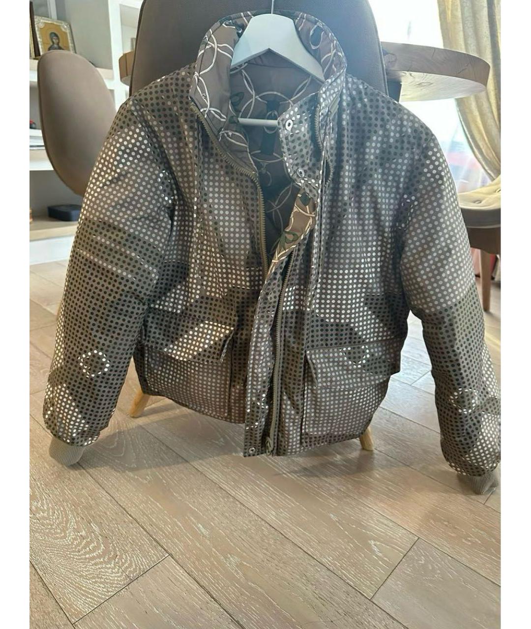 HERMES Коричневый пуховик, фото 4