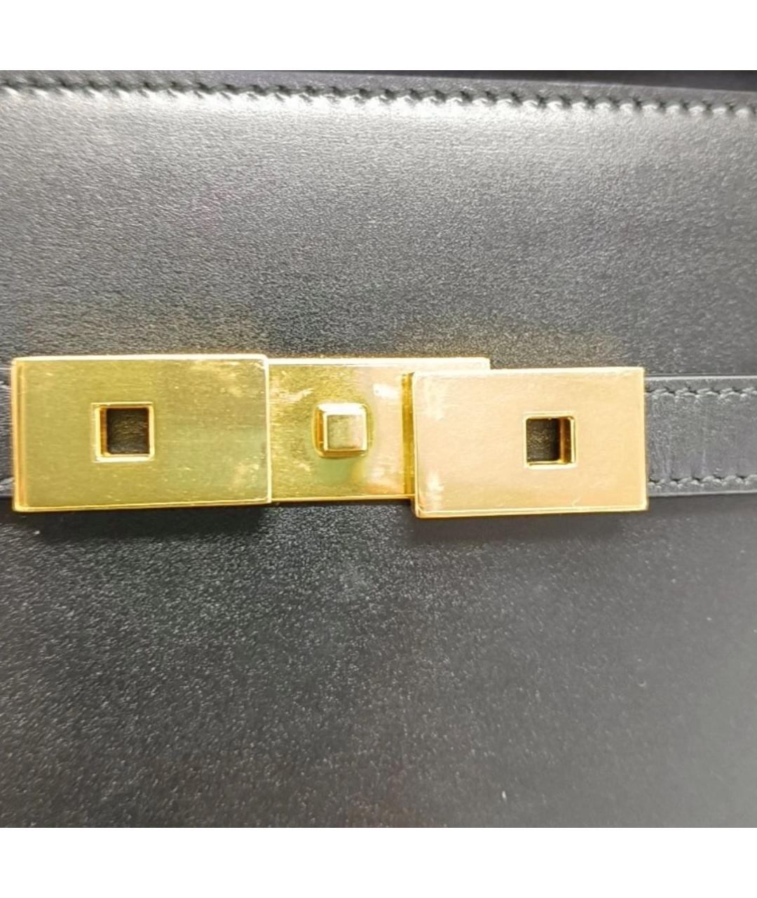 SAINT LAURENT Черная кожаная сумка через плечо, фото 7