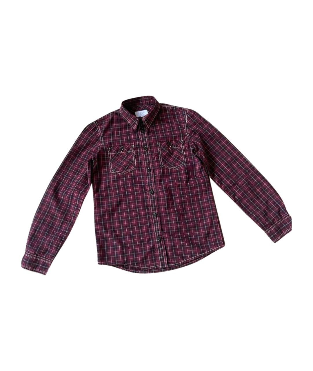 GUCCI Бордовая хлопковая детская рубашка, фото 1