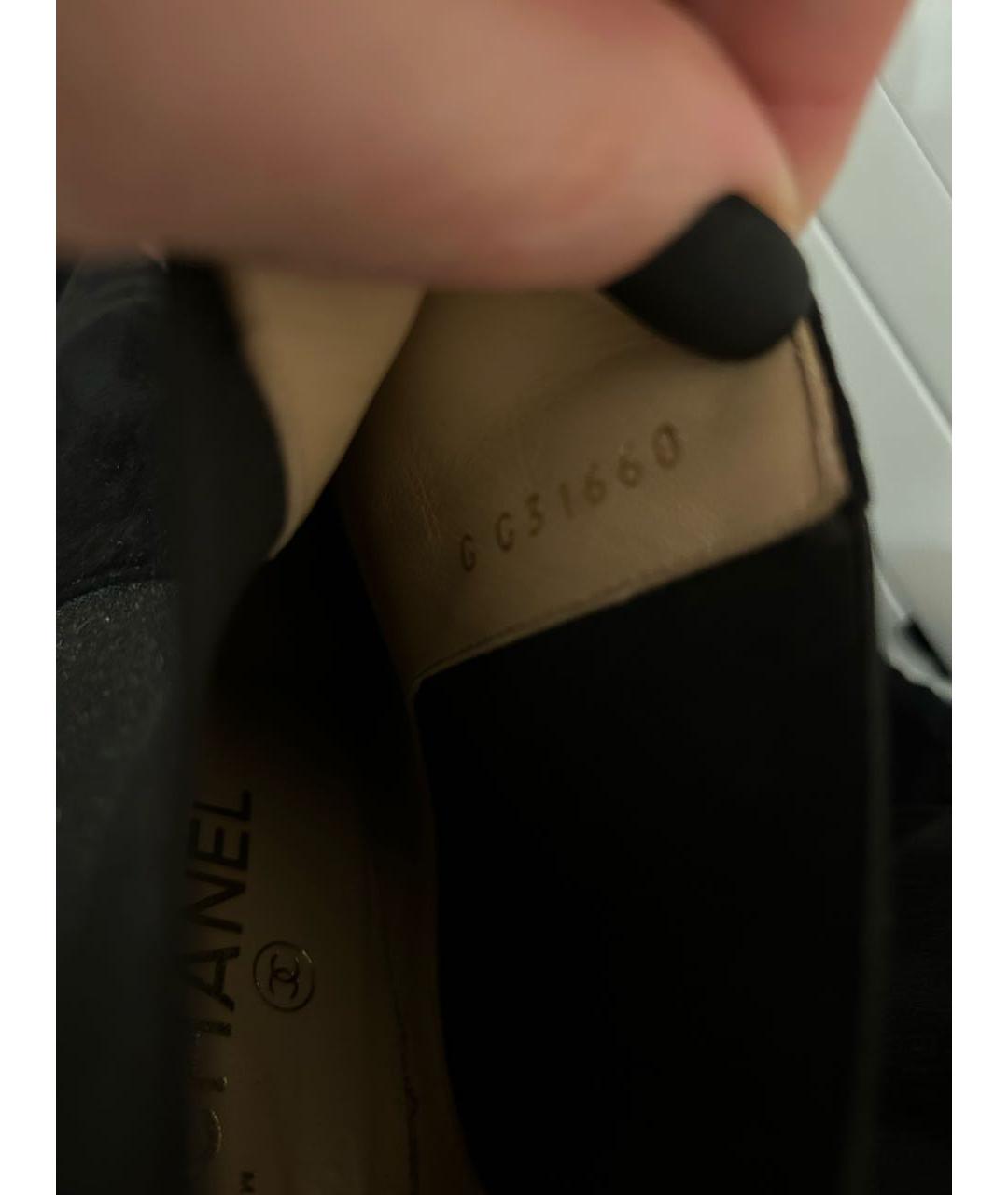 CHANEL Черные замшевые ботильоны, фото 4