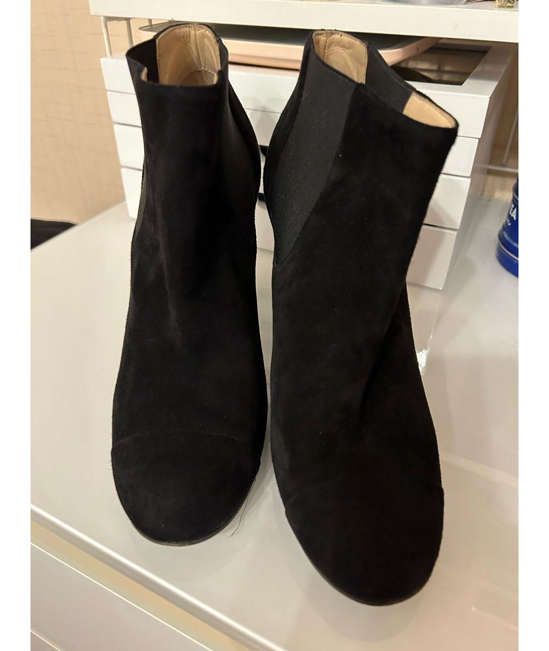 CHANEL Черные замшевые ботильоны, фото 2