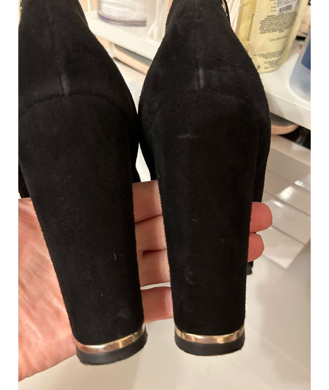 CHANEL Черные замшевые ботильоны, фото 6
