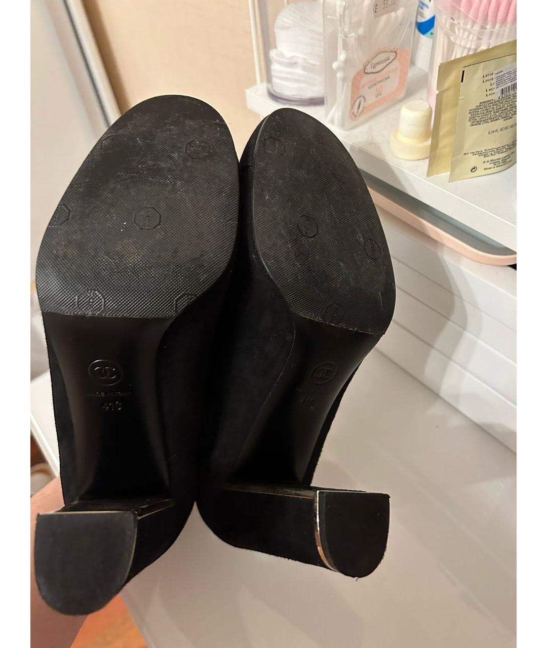 CHANEL Черные замшевые ботильоны, фото 7