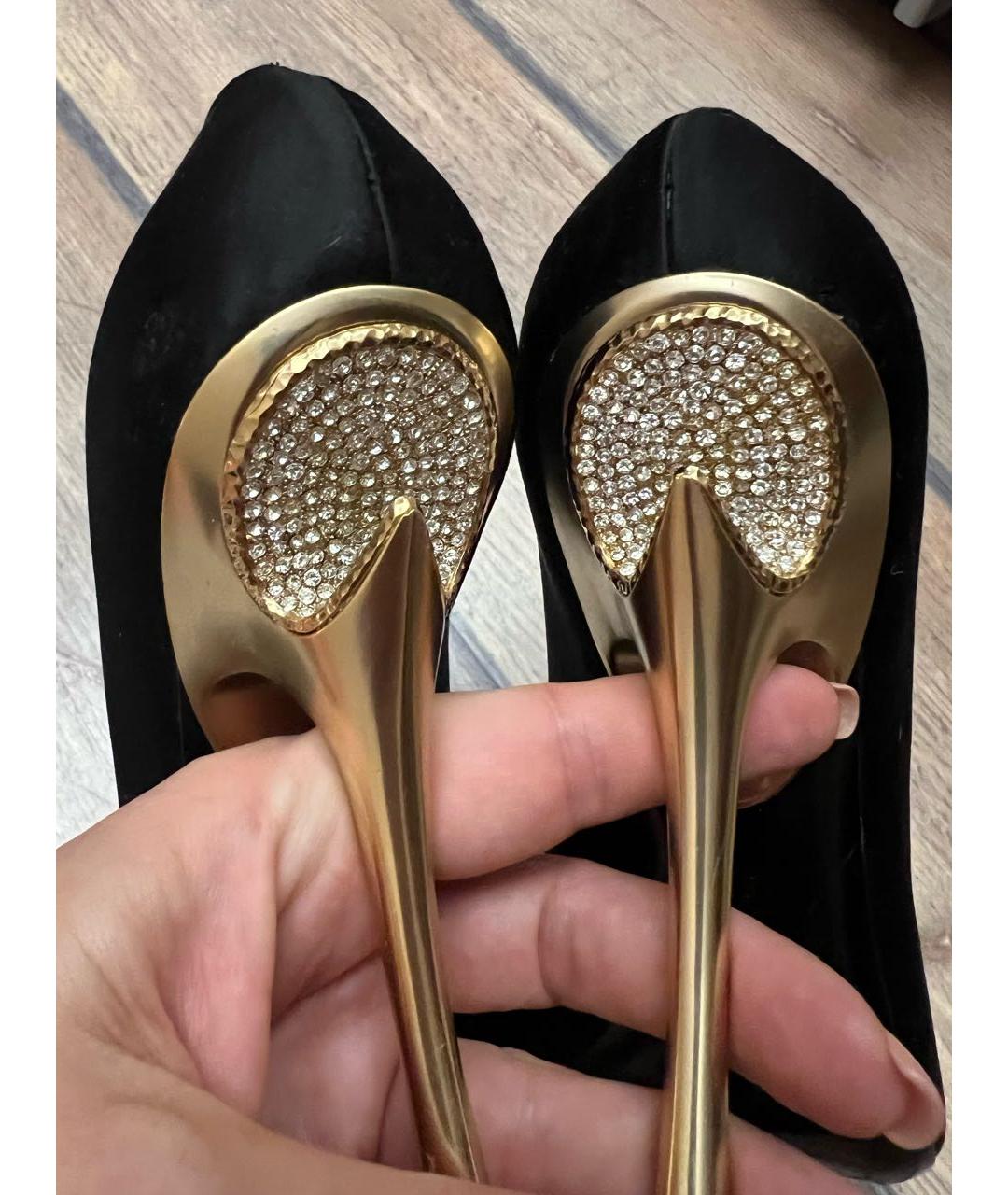 GIAN MARCO LORENZI Черные текстильные туфли, фото 5