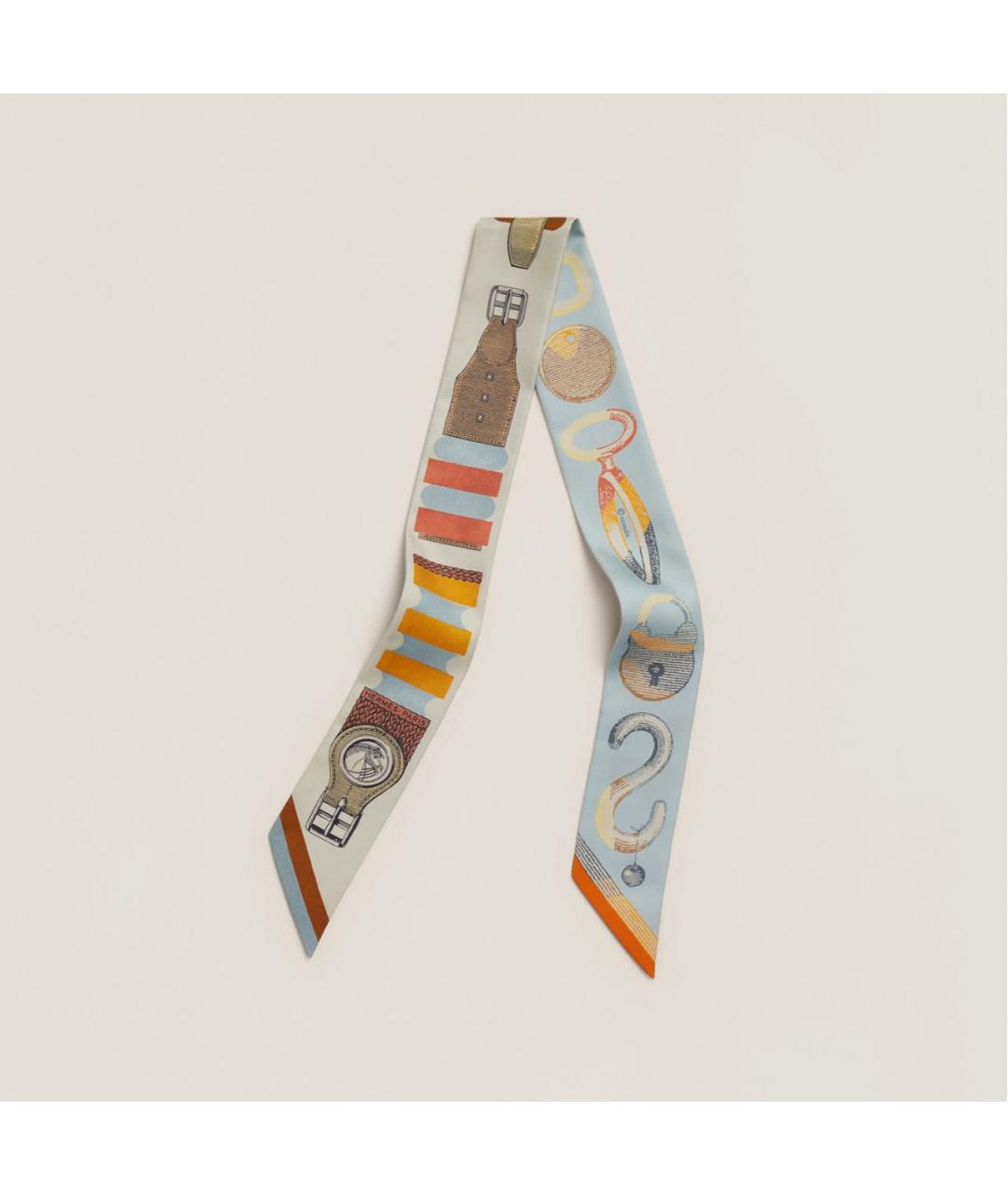 HERMES Мульти шелковый платок, фото 4