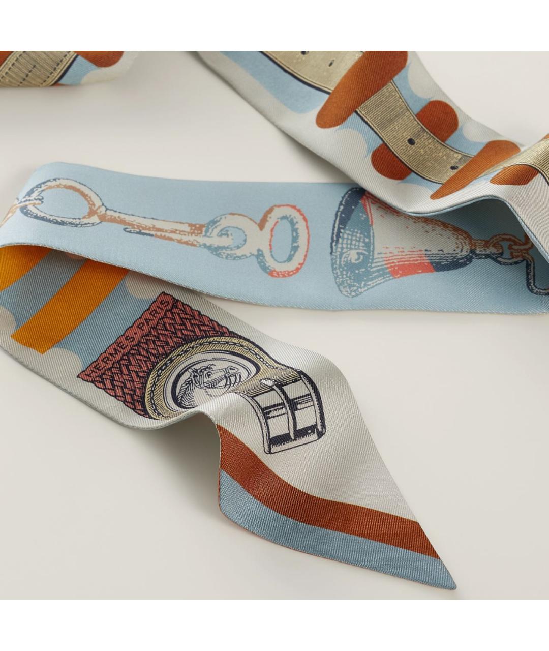 HERMES Мульти шелковый платок, фото 3