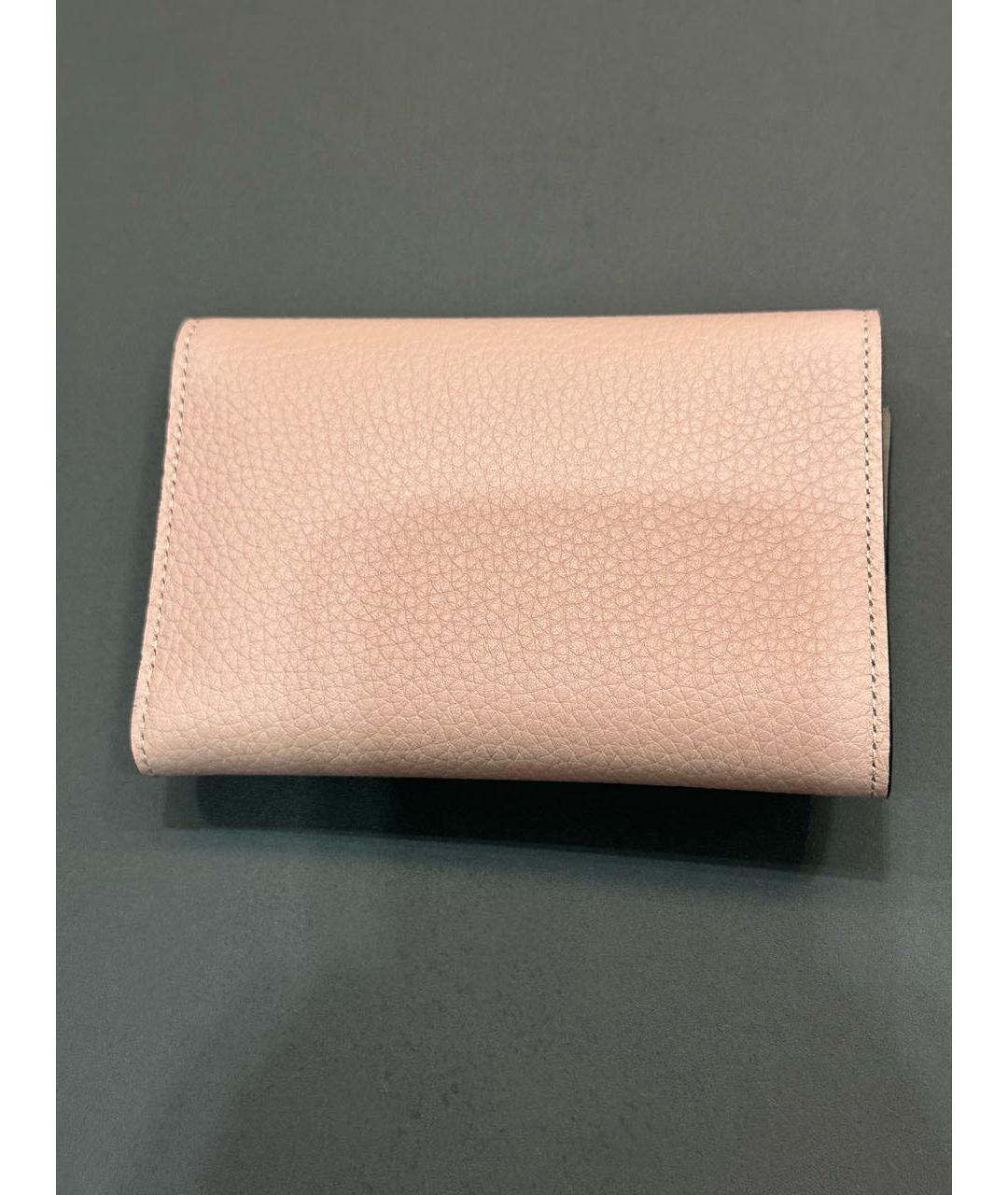 LOUIS VUITTON Розовый кожаный кошелек, фото 2