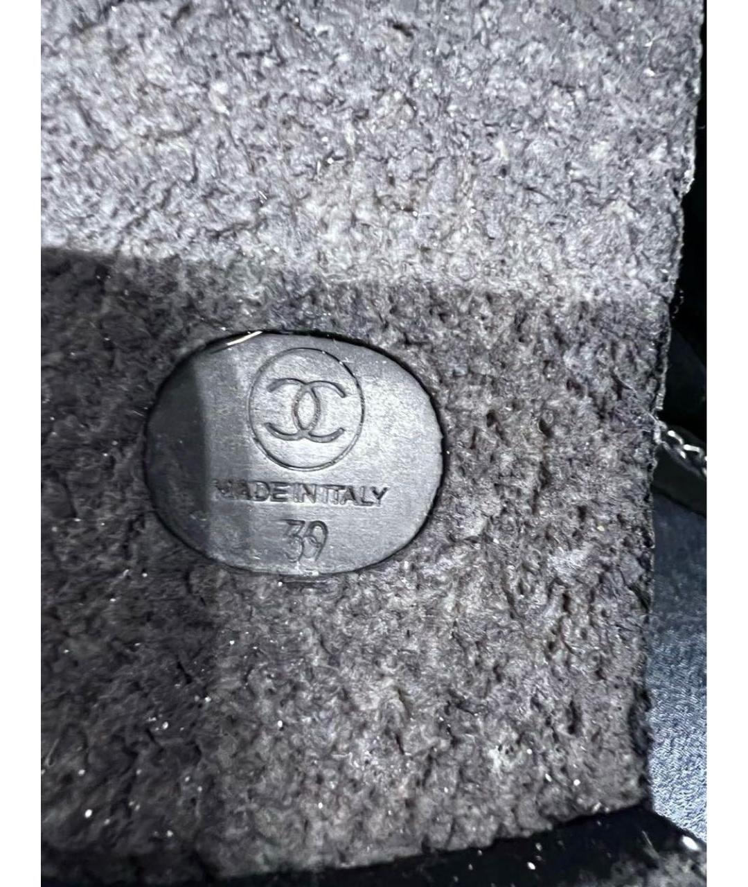 CHANEL Черные замшевые ботинки, фото 5