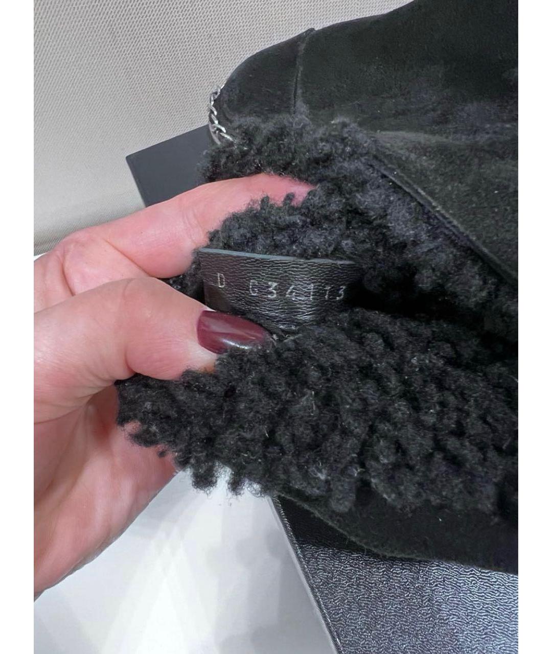 CHANEL Черные замшевые ботинки, фото 7