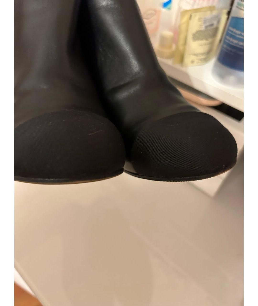 CHANEL Черные кожаные ботильоны, фото 5