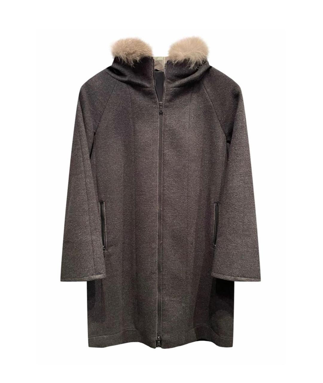 BRUNELLO CUCINELLI Антрацитовое шерстяное пальто, фото 1