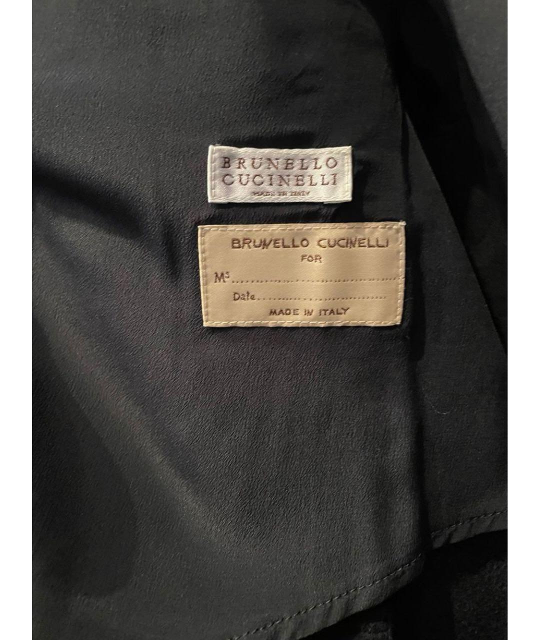 BRUNELLO CUCINELLI Антрацитовое шерстяное пальто, фото 5