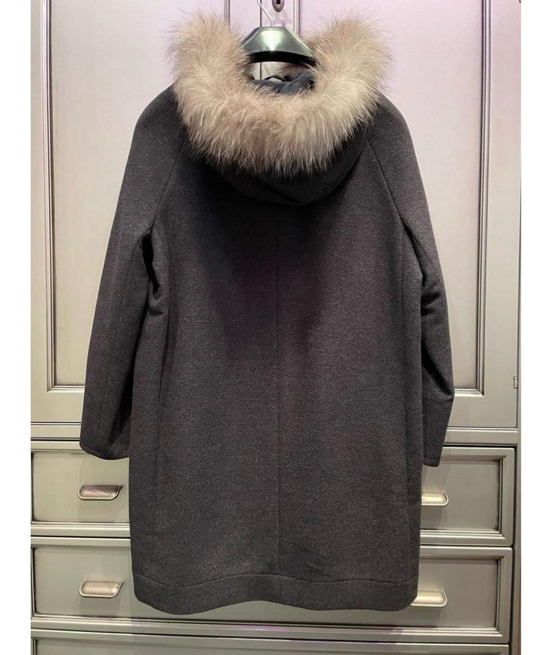 BRUNELLO CUCINELLI Антрацитовое шерстяное пальто, фото 3