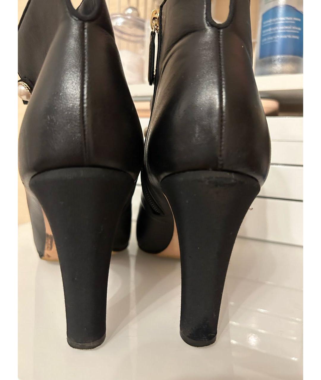 CHANEL Черные кожаные ботильоны, фото 6