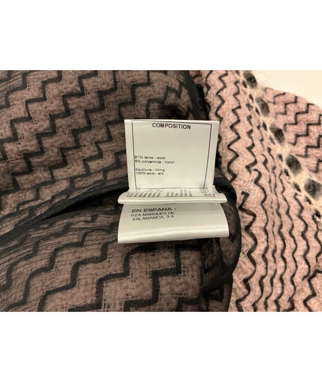 CHANEL Розовый твидовый жакет/пиджак, фото 6