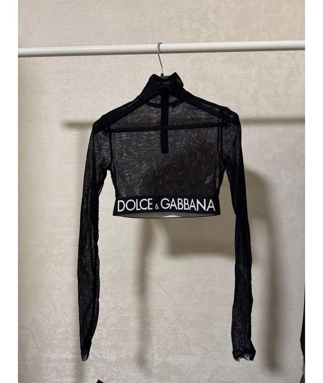 DOLCE&GABBANA Черная сетчатая водолазка, фото 9