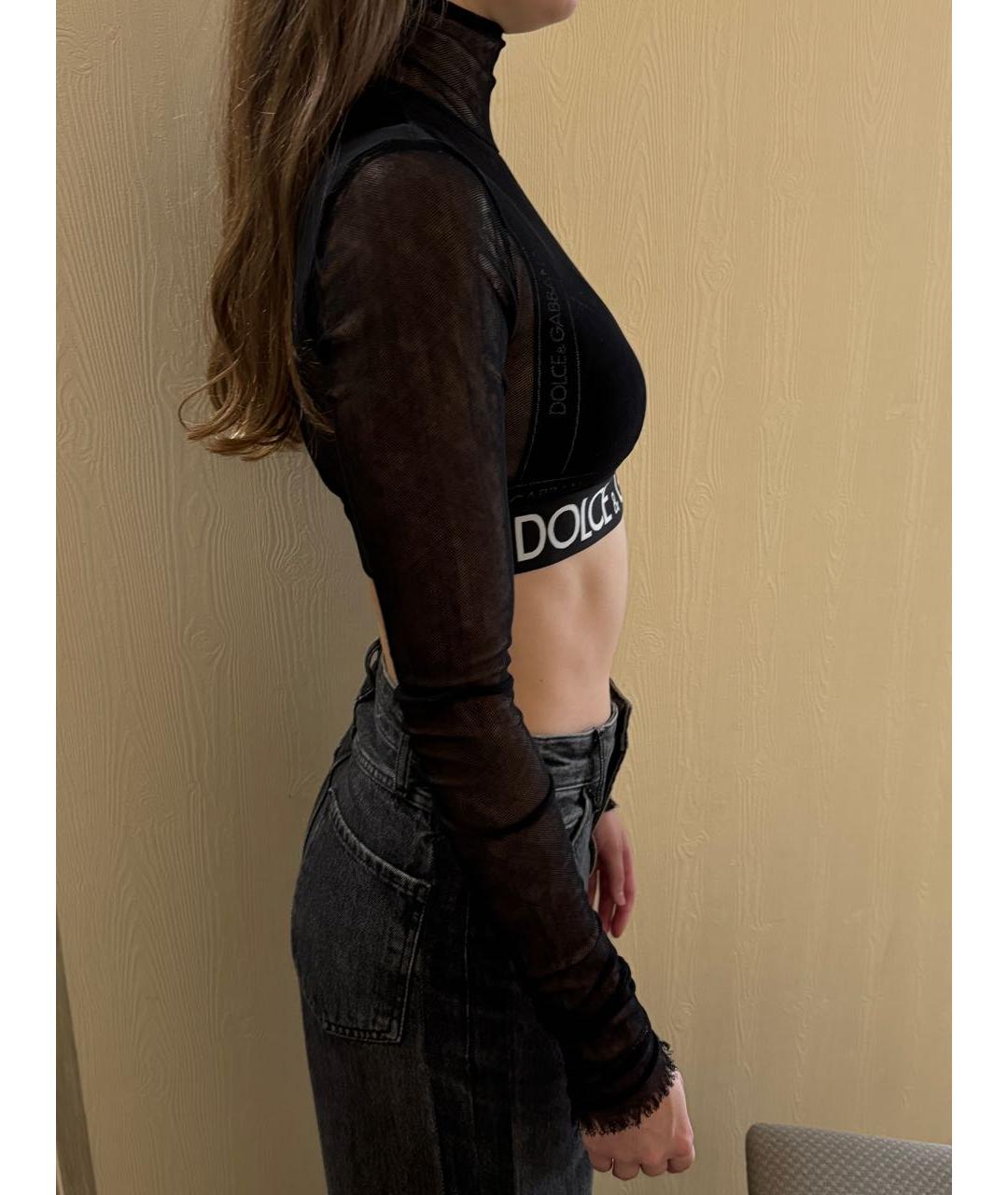 DOLCE&GABBANA Черная сетчатая водолазка, фото 6