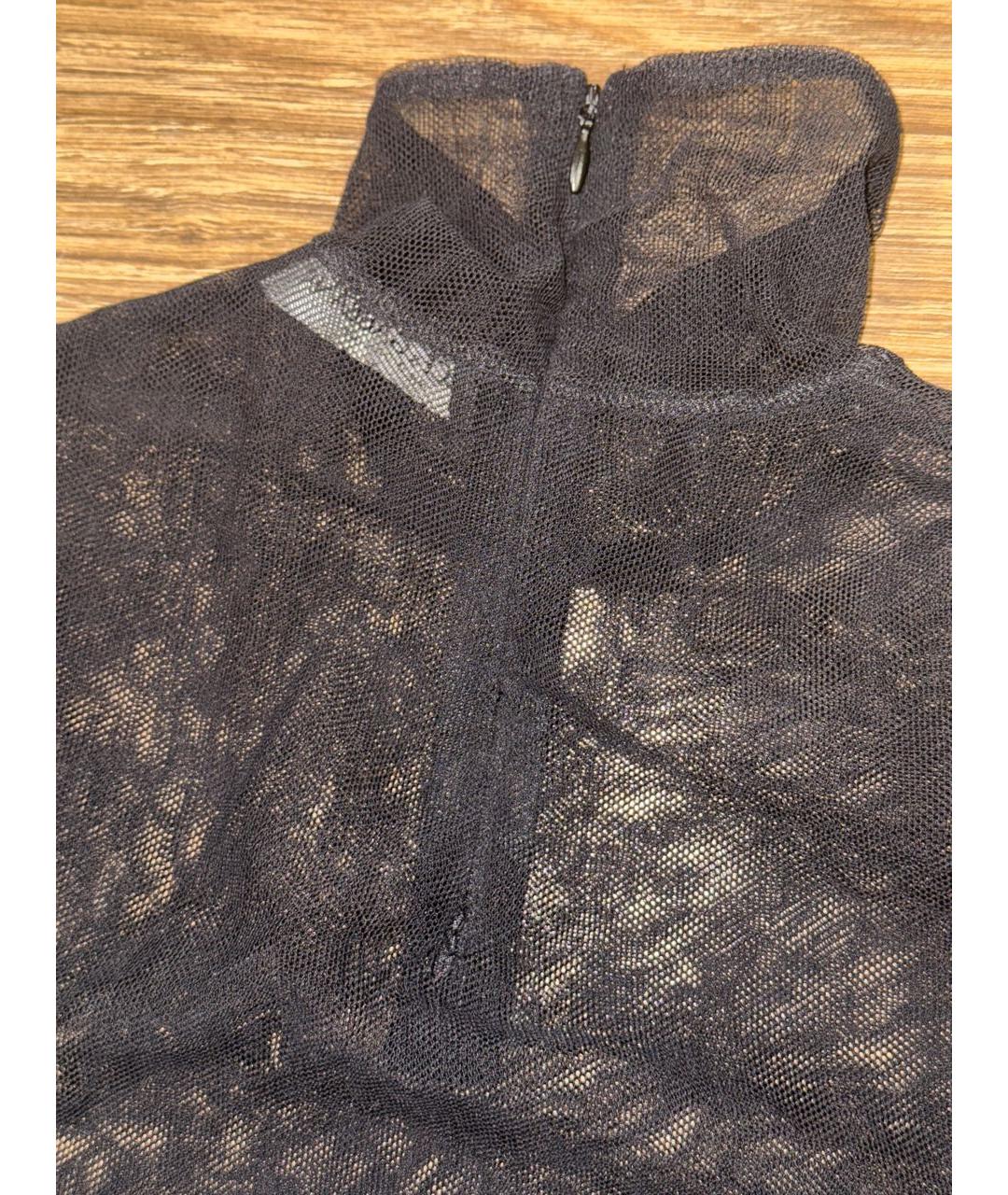 DOLCE&GABBANA Черная сетчатая водолазка, фото 4