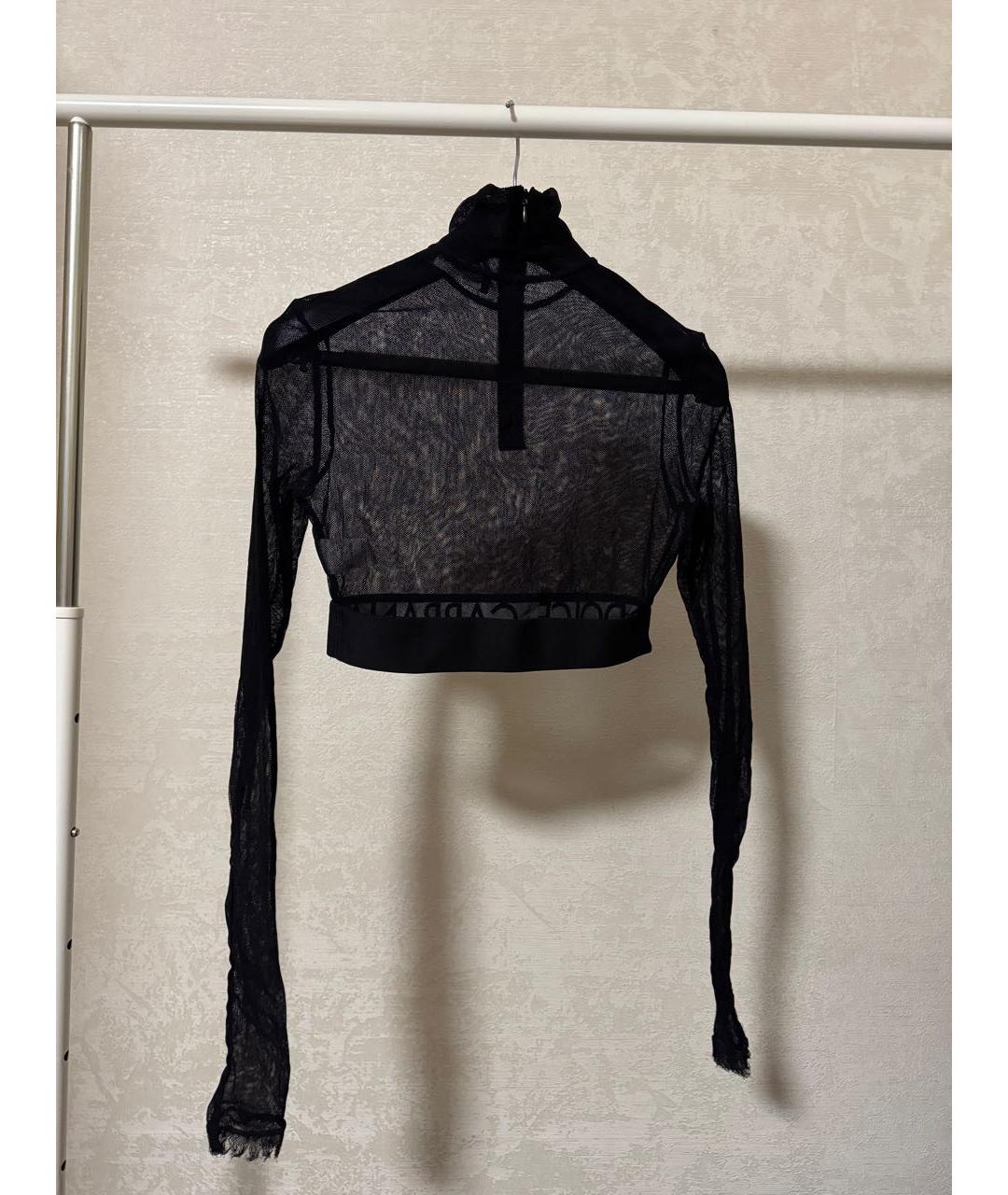 DOLCE&GABBANA Черная сетчатая водолазка, фото 3