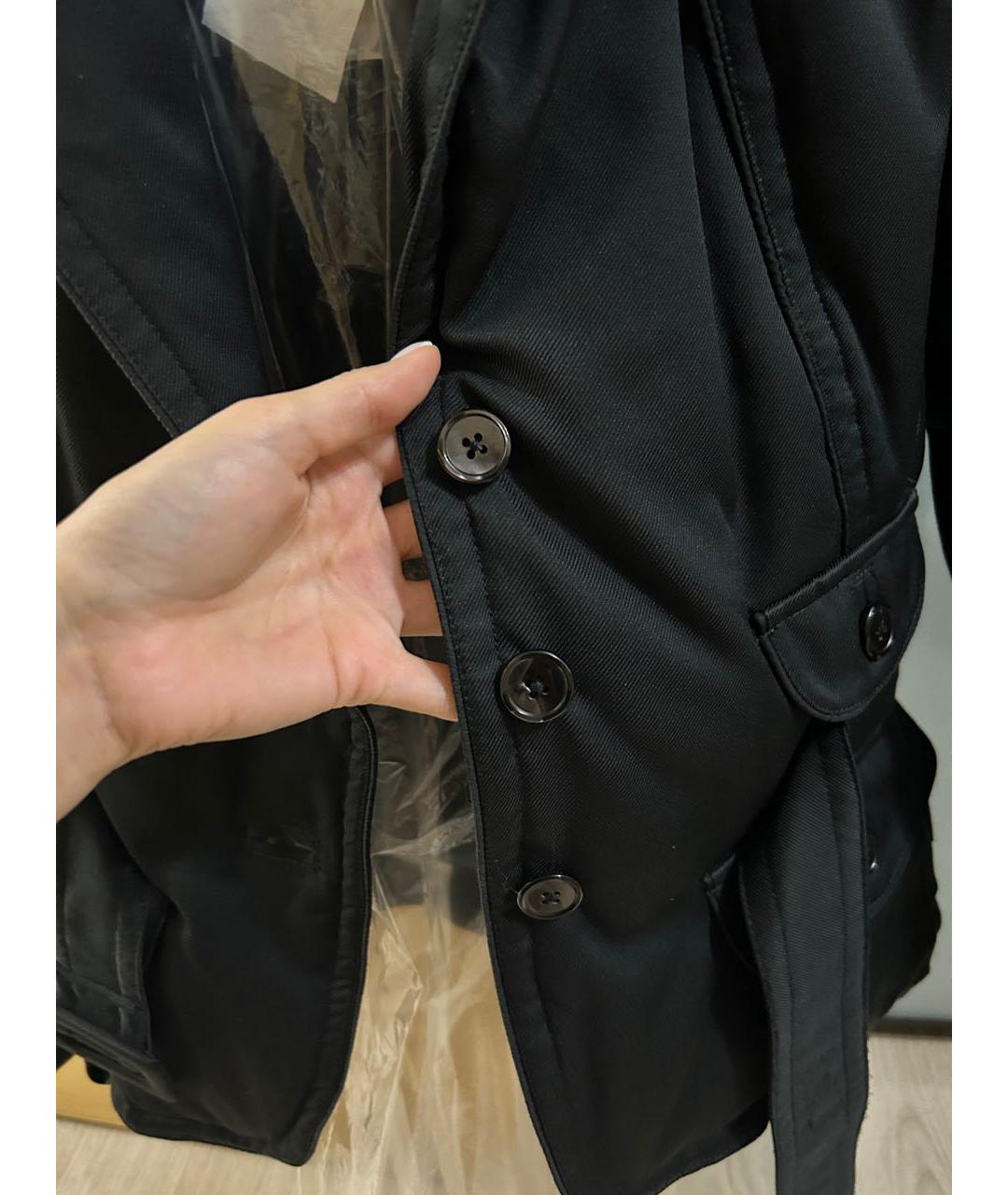 MONCLER Черная хлопковая куртка, фото 4