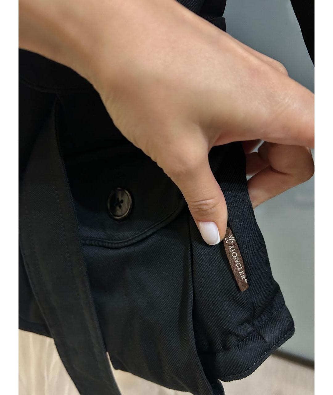 MONCLER Черная хлопковая куртка, фото 8