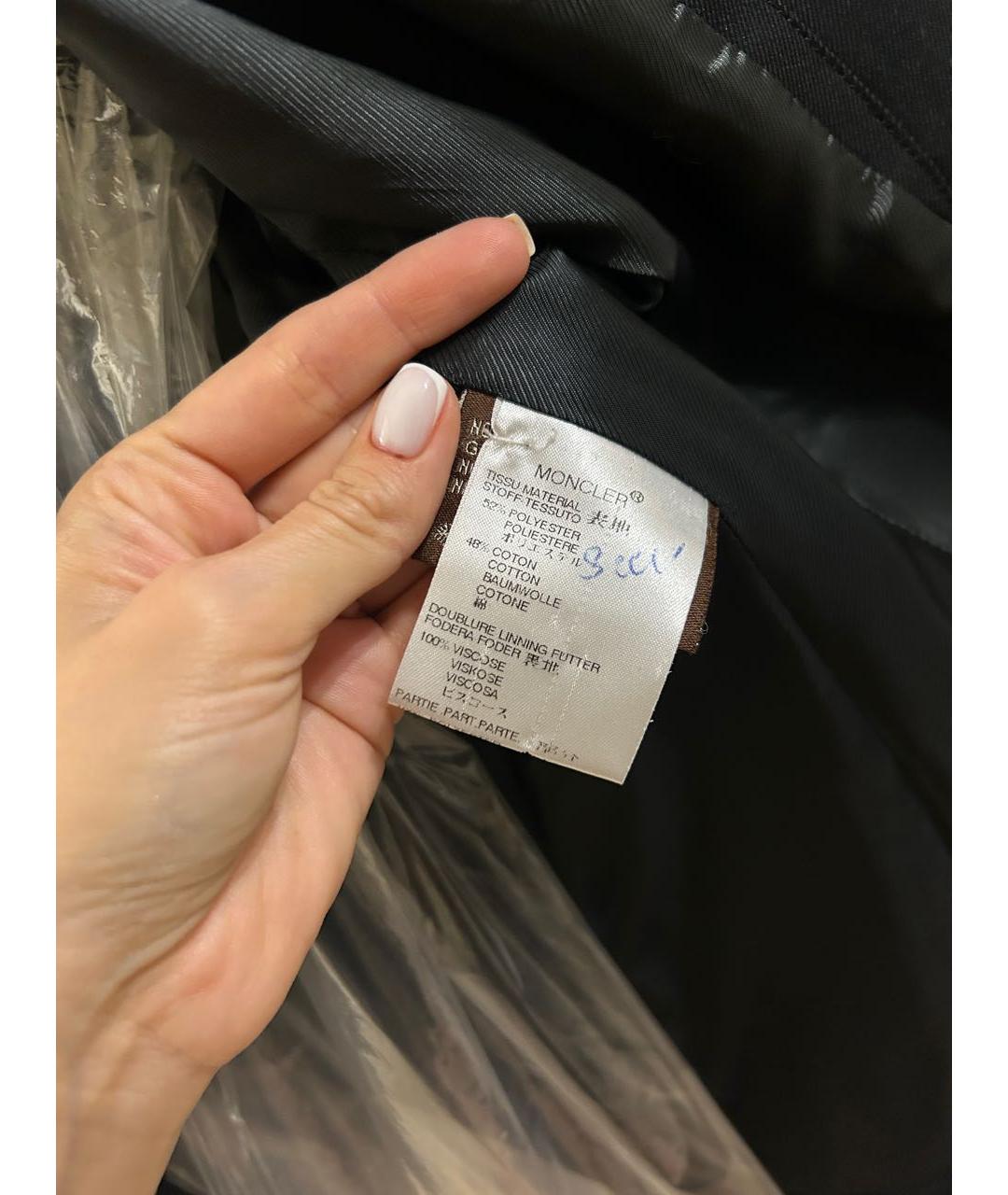 MONCLER Черная хлопковая куртка, фото 6