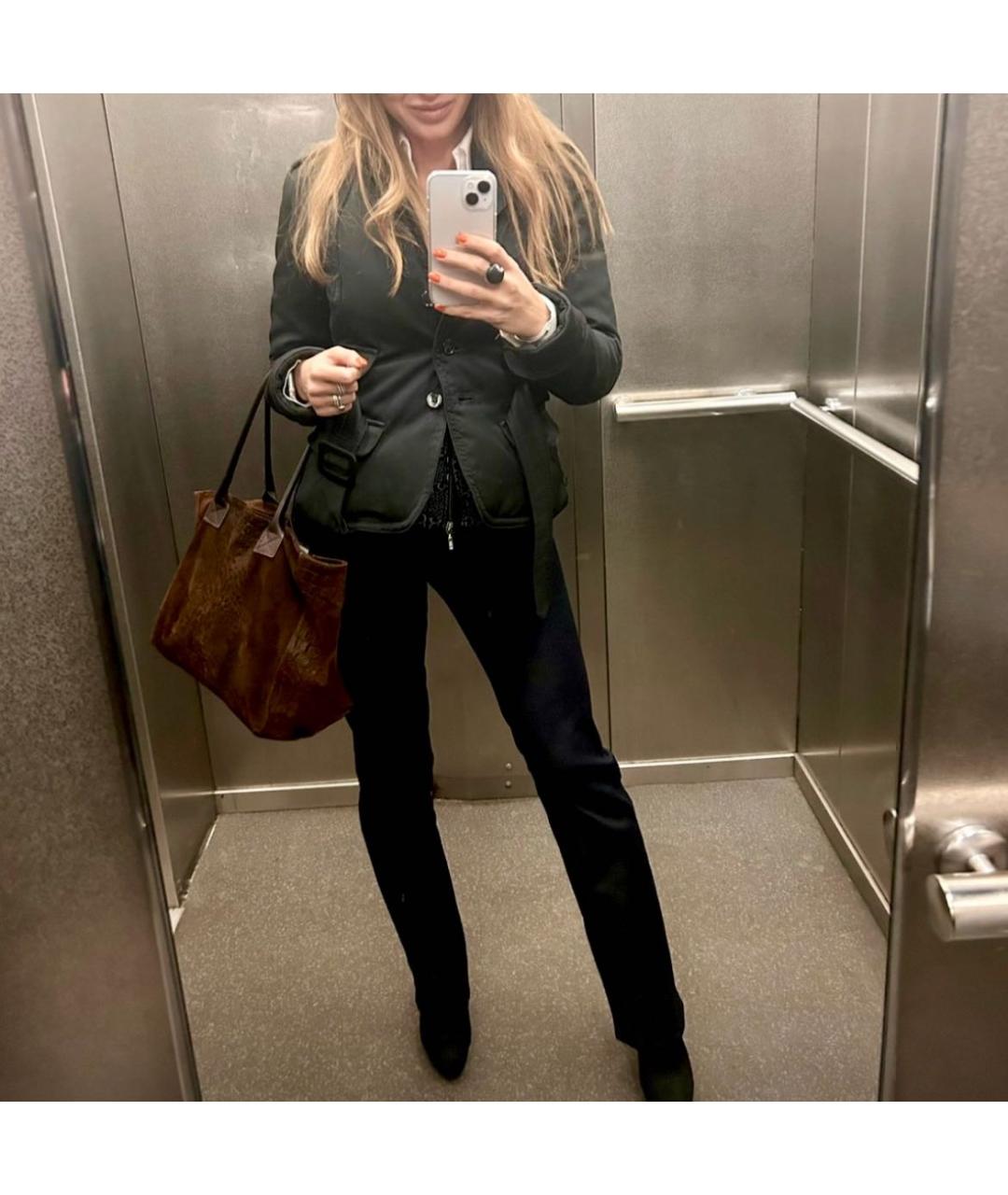 MONCLER Черная хлопковая куртка, фото 5