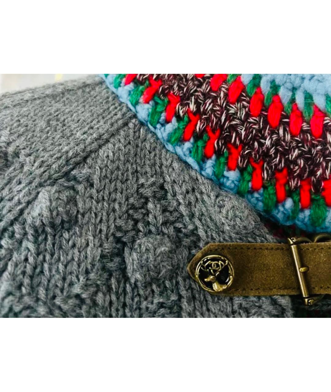 CHANEL Серый шерстяной кардиган, фото 3