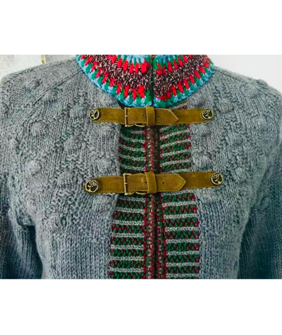 CHANEL Серый шерстяной кардиган, фото 2