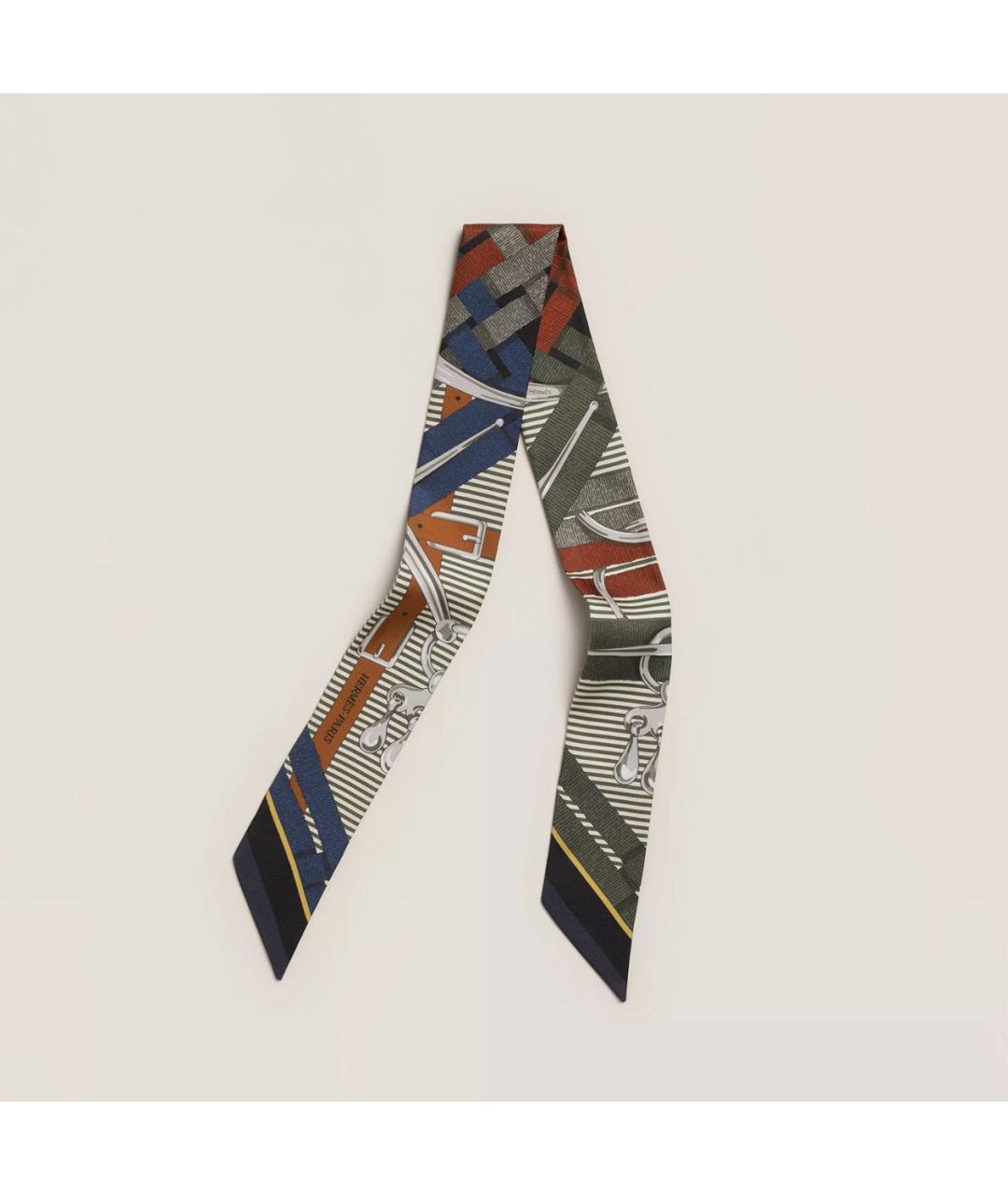 HERMES Мульти шелковый платок, фото 4