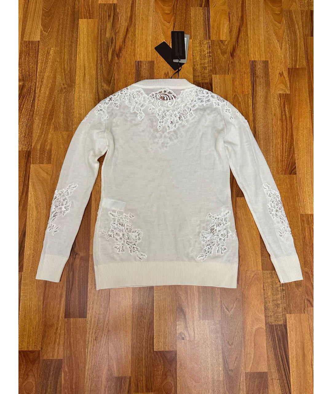 ERMANNO SCERVINO Белый шерстяной джемпер / свитер, фото 2