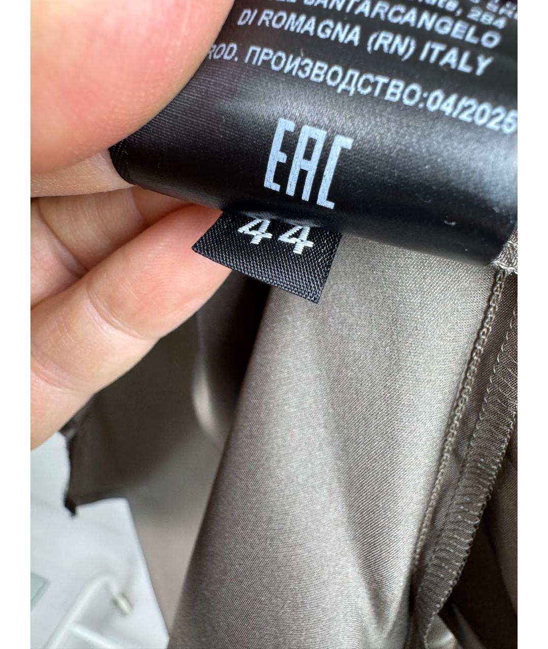 SEMICOUTURE Коричневая шелковая рубашка, фото 8