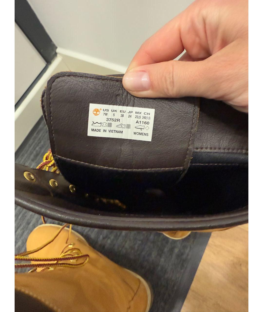 TIMBERLAND Горчичные нубуковые сапоги, фото 7