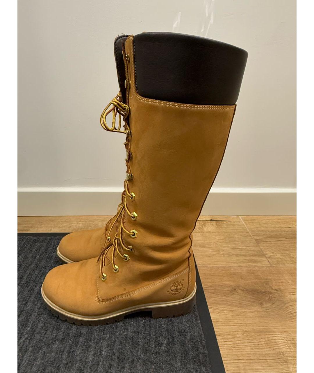 TIMBERLAND Горчичные нубуковые сапоги, фото 3