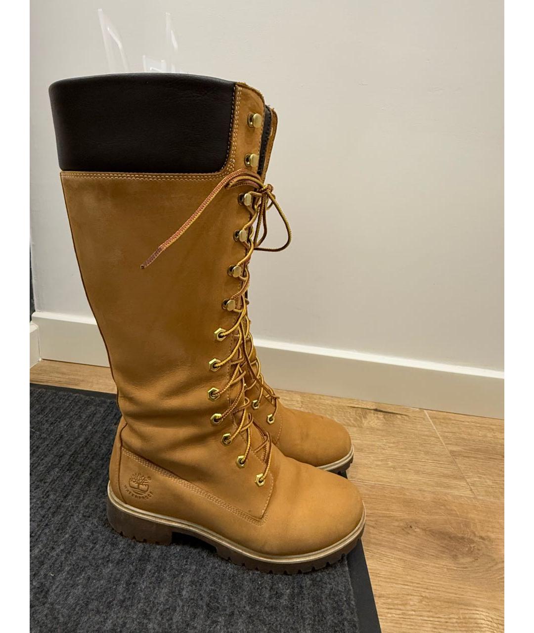 TIMBERLAND Горчичные нубуковые сапоги, фото 8