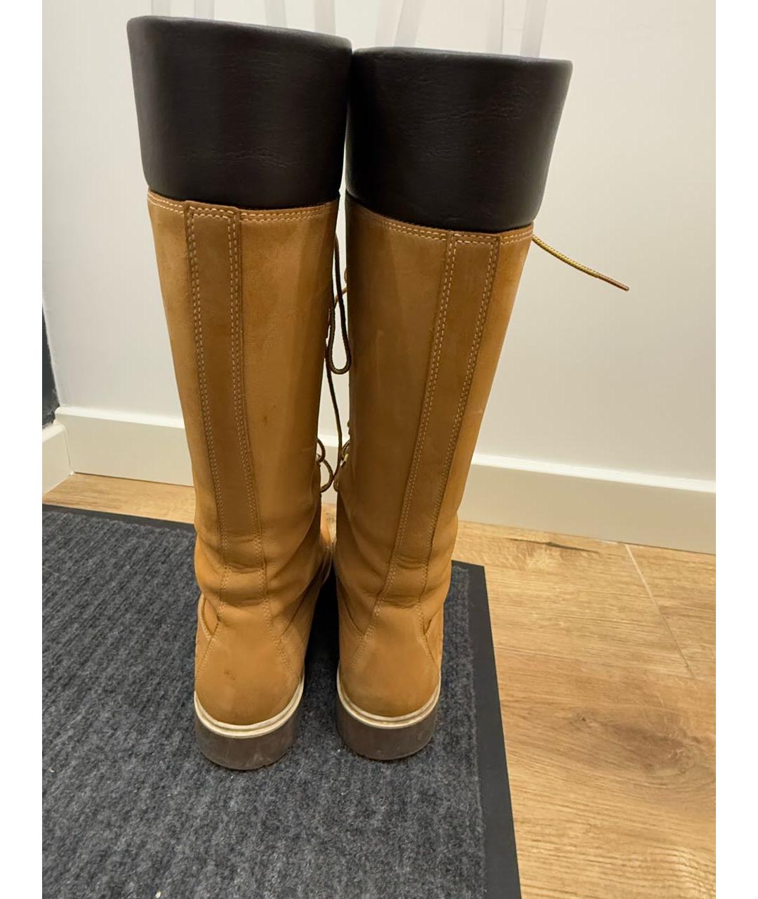 TIMBERLAND Горчичные нубуковые сапоги, фото 4